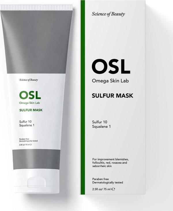 OSL Omega Skin Lab Akneye Eğilimli ve Kızarıklık İçin Sülfür Krem Maske - Sulfur Mask 75ml - Image 1