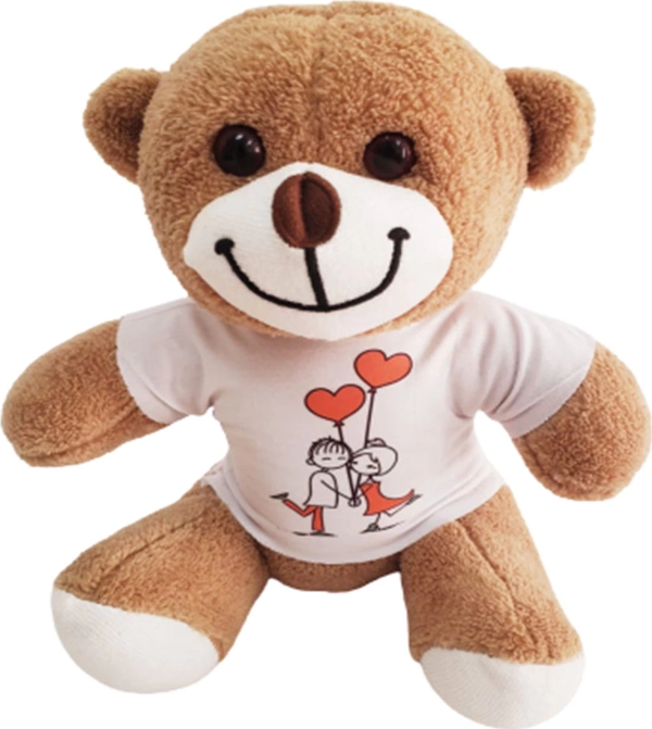 Sevimli Tişörtlü Peluş Ayicik - Image 1