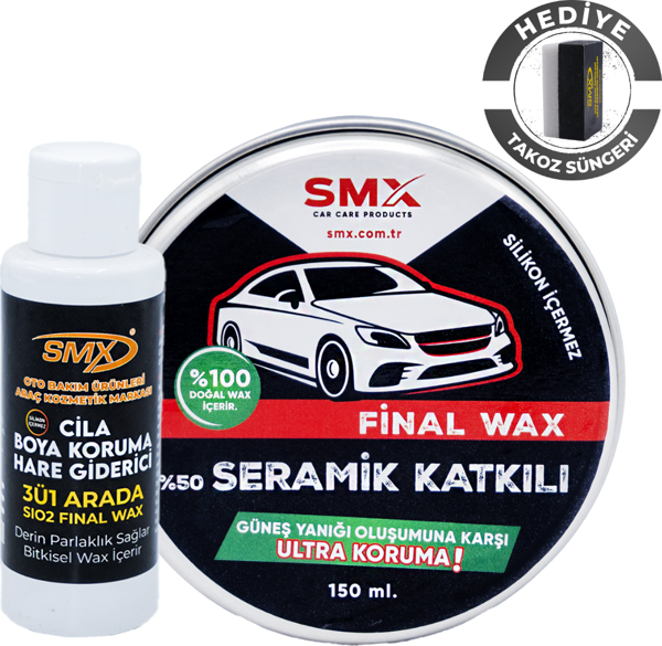Final Wax 150 Ml + 3\'Ü 1 Arada Cila-Boya Koruma-Hare Giderici 100 Ml + Hediye Takoz Cila Süngeri - Image 1