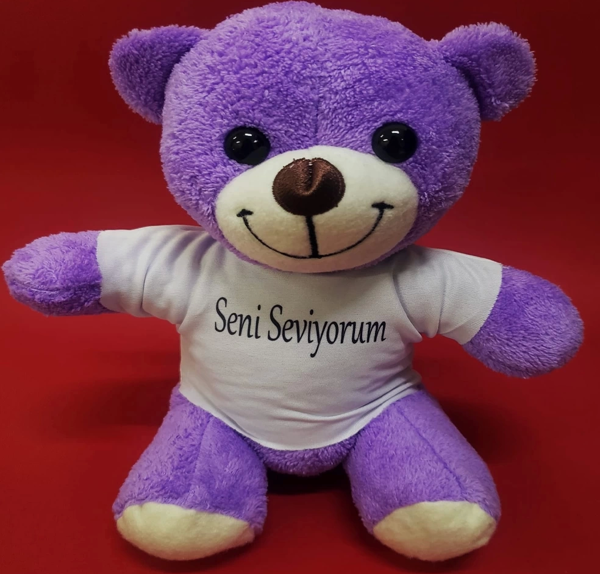 Seni Seviyorum Tişörtlü Peluş Ayı - Image 1