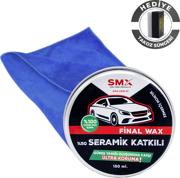 Final Wax 150 Ml+ Kadife Bez 50x70 + Hediye Takoz Cila Süngeri - Image 1