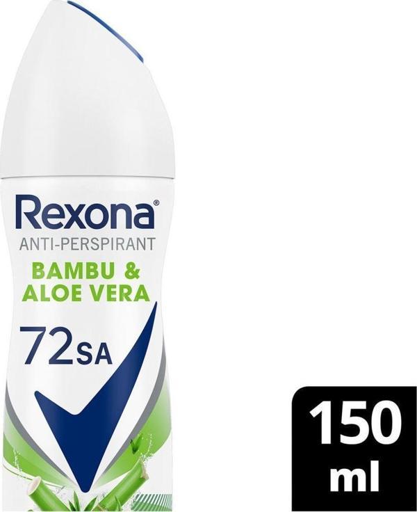 Rexona Kadın Sprey Deodorant Bambu & Aloe Vera 72 Saat Kesintisiz Üstün Koruma 150 ml - Image 1