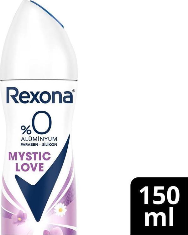 Rexona Kadın Sprey Deodorant Mystic Love %0 Alüminlyum 48 Saat Koruma 150 m - Image 1