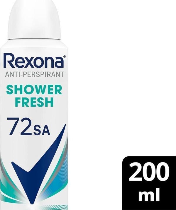 Rexona Kadın Sprey Deodorant Shower Fresh 72 Saat Kesintisiz Üstün Koruma 200 ml - Image 1
