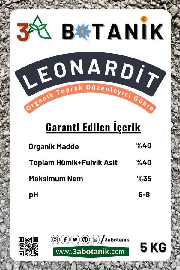 3A Botanik Leonardit, Organik Toprak Düzenleyici Gübre, %40 Hümik+Fulvik Asit, %40 Organik Madde, 5 Kg - Image 1