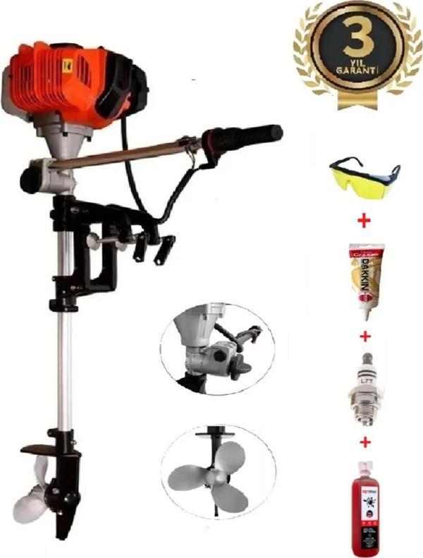 Backer Bp6300 Japon Profesyonel Dıştan Takmalı Benzinli Tekne Motoru 63Cc 4,9Hp - Image 1