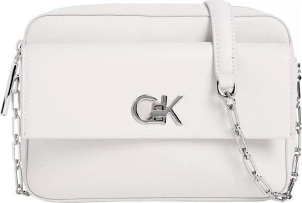 Calvin Klein CK RE-LOCK POCKET CAMERA BAG Kadın Beyaz Çanta LV04F3102G-FUP - Image 1