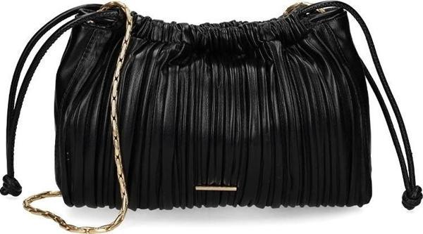 Calvin Klein Jeans Drawstring Plisse Kadın Siyah Omuz Çantası  LV04F3076G-UB1 - Image 1