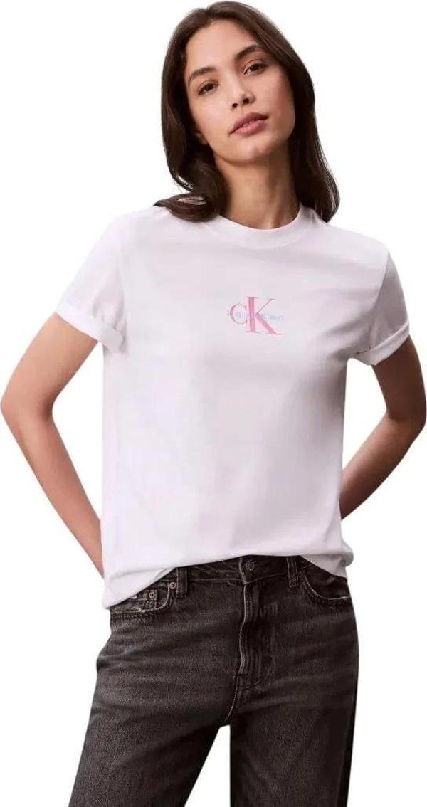 Calvin Klein Jeans D1 Fashion Kadın Beyaz T-shirt LV047C856G-YAA - Image 1