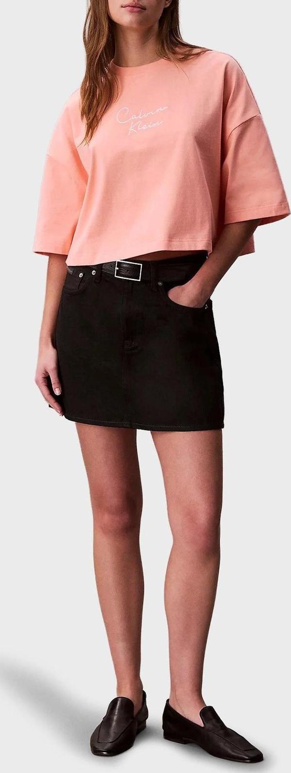 Calvin Klein Jeans D1 Collection Kadın Turuncu T-shirt LV047C202G-VDW - Image 1