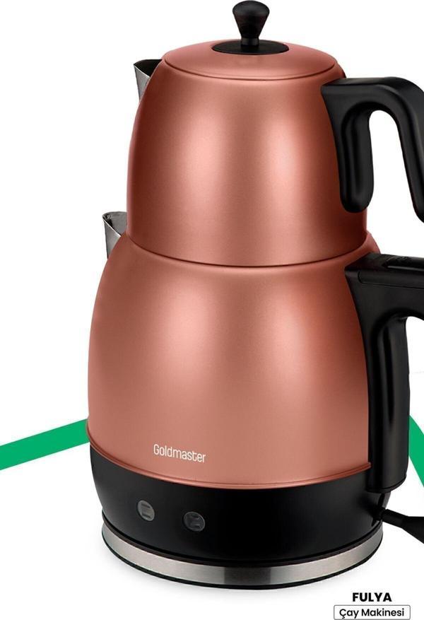 Fulya Gold 30 Bardaklık Geniş Kapasiteli 2200 Watt Paslanmaz Çelik Çay Makinesi Ve Su Isıtıcısı - Image 1