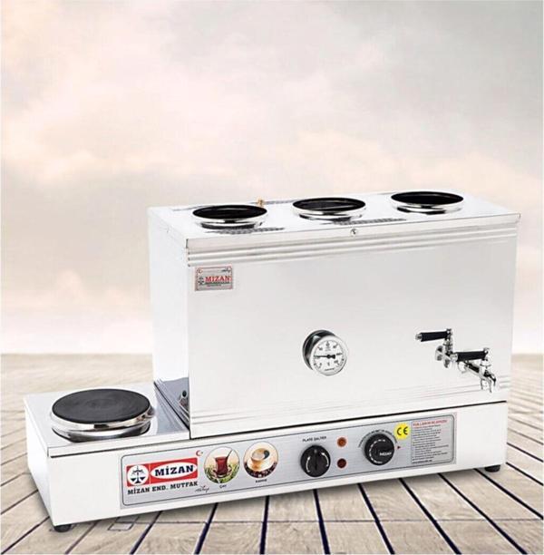 Çay Kazanı Pleytli Elektrikli Demlikli Kahveci 40 lt-mc208 - Image 1