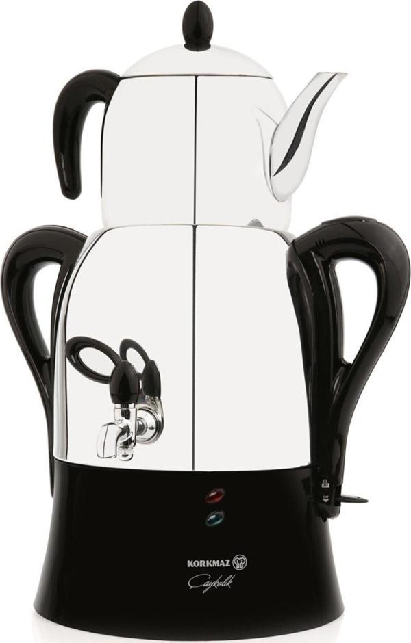 A341-04 Çaykolik Siyah 2000 W Çelik Semaver - Image 1