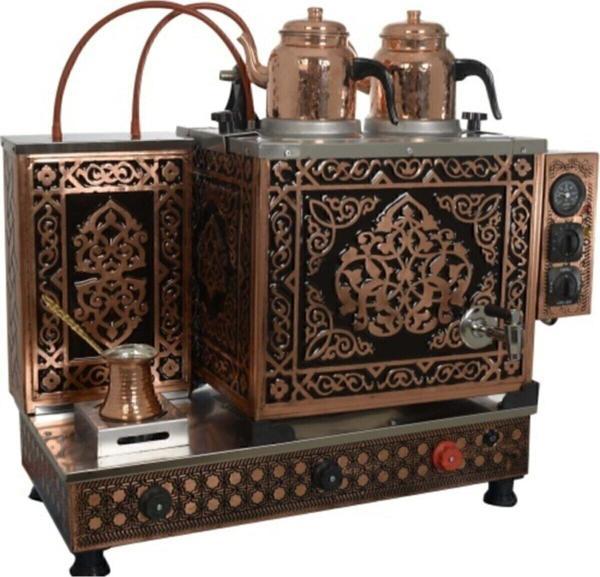 Şehzade 2 Demlikli Bakır Çay Kazanı - Image 1