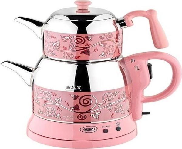 Özkent K-662 Menekşe 2.2 L Desenli Çay Makinesi Pembe - Image 1