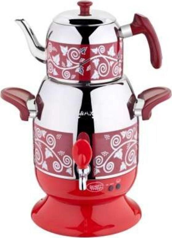 Kırmızı Desenli Menekşe Semaver - Image 1