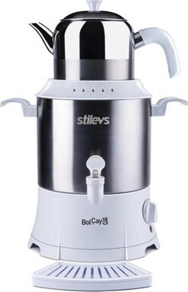 Stilevs Çelik Lux Semaver - Beyaz - Image 1
