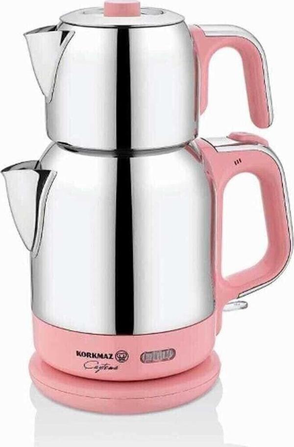 A331-04 Çaytema Pembe/krom Elektrikli Çaydanlık - Image 1