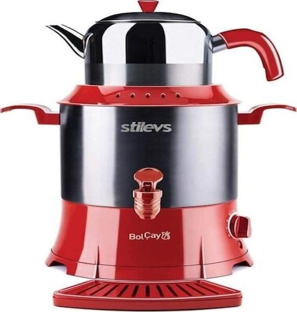 Stilevs Bolçays 4 L Çelik Semaver Mat Kırmızı Mat Kırmızı - Image 1