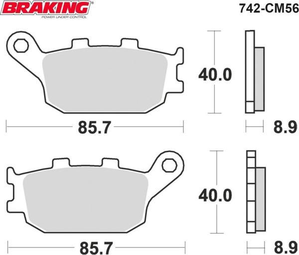 Brakıng Fren Balatası Sinter 742cm56 Arka Honda Nc700 Nc750 S X [12-13] Arka Cbr Cbf 600 Suzukı Dl 6 - Image 1