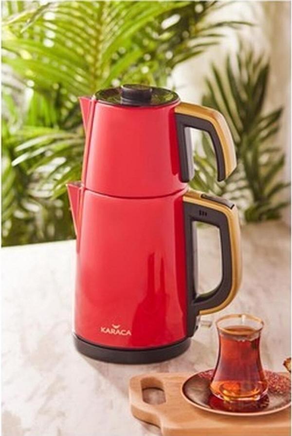 Karaca Retro Tea Kırmızı Çay Makinesi - Image 1