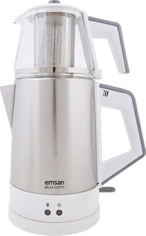 Emsan Bella Gusto Çay Makinesi Cam Beyaz - Image 1