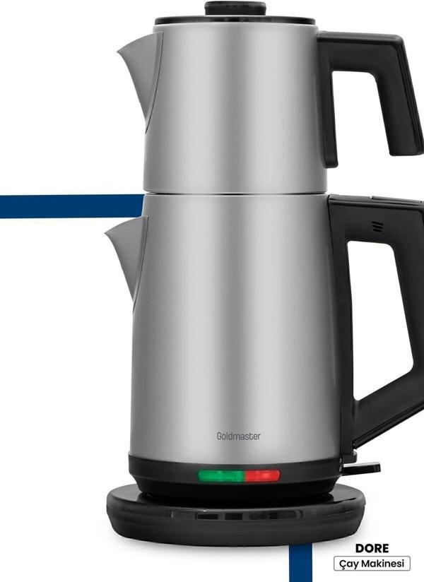 Dore Inox Xl 2200 Watt Patentli Damlatmayan Tasarımı Paslanmaz Çelik Çay Makinesi Ve Su Isıtıcısı - Image 1