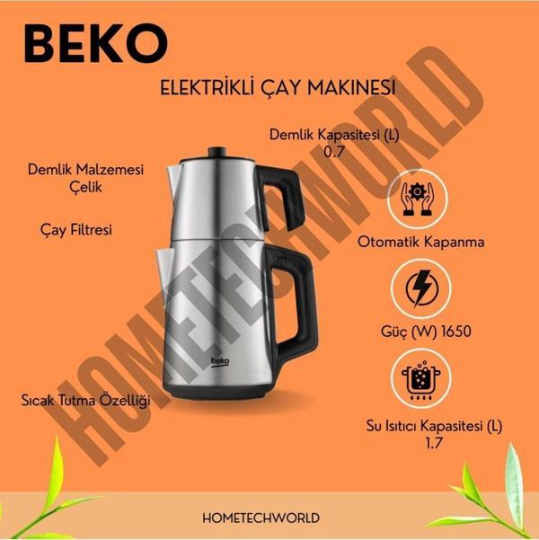 1650 W Gücünde Su ısıtıcı kapasitesi 1.7 Litre demlik kapasitesi 0.7litre Çay Makinesi - Image 1