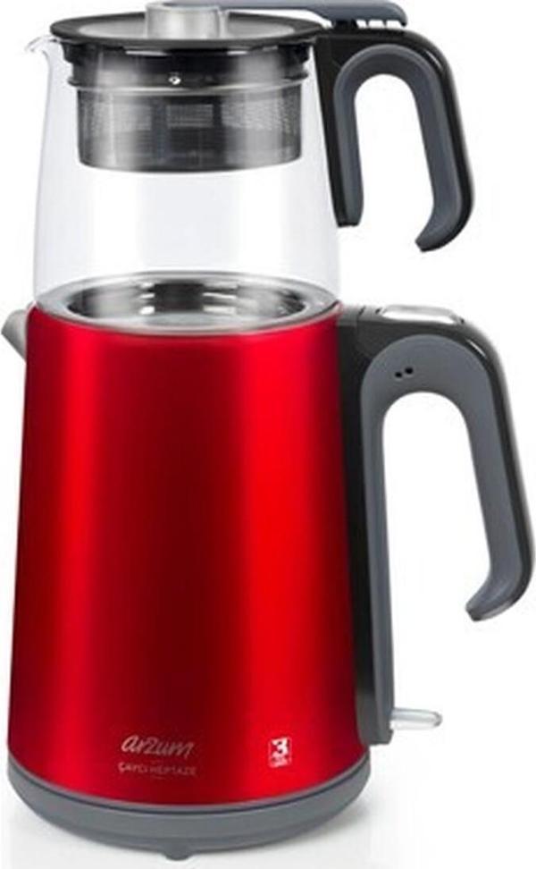 Arzum AR3044 Heptaze Cam Çaycı Nar - Image 1