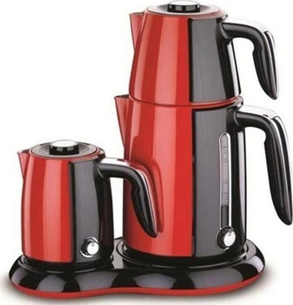 Korkmaz A 367-01 Çay ve Kahve Makinesi - Kırmızı - Siyah - Image 1