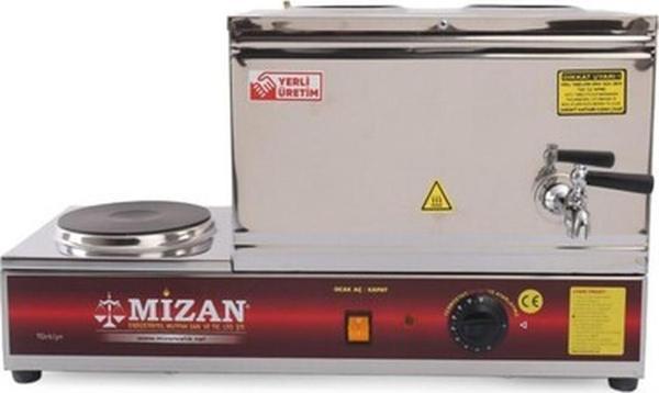 mizan Çay Semaveri Çay Kazanı 20LT Elektrikli 2 Hazneli Tek Ocaklı (Demlik Dahil Değildir) - Image 1