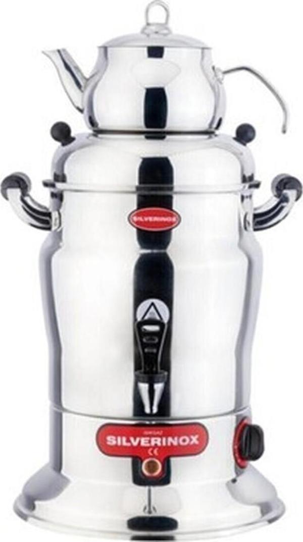 Işıkgaz Silverinox Çay Semaveri 7 Lt. Bir Demlik - Image 1
