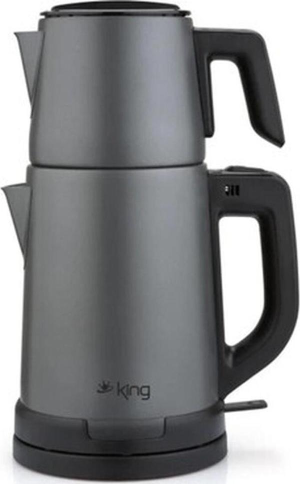 King KCM331 Tea Pro Inox Çay Makinesi Antrasit - Image 1
