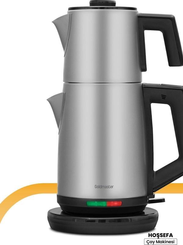 Hoşsefa Inox 2200 Watt Paslanmaz Damlatmayan Çelik Çay Makinesi Ve Su Isıtıcısı - Image 1