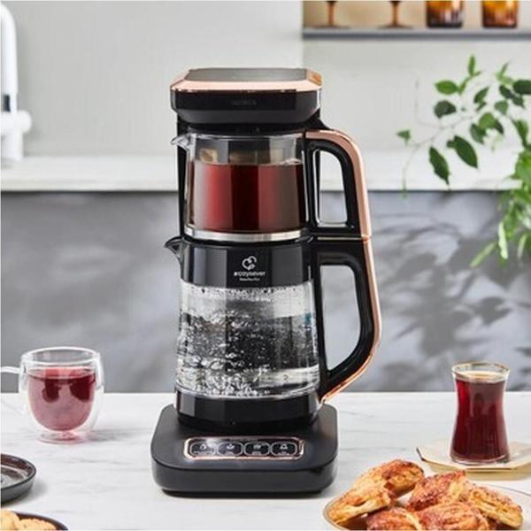 Karaca Çaysever Robotea Pro 4 In 1 Konuşan Otomatik Cam Çay Mama Filtre Kahve Makinesi 2500W - Image 1