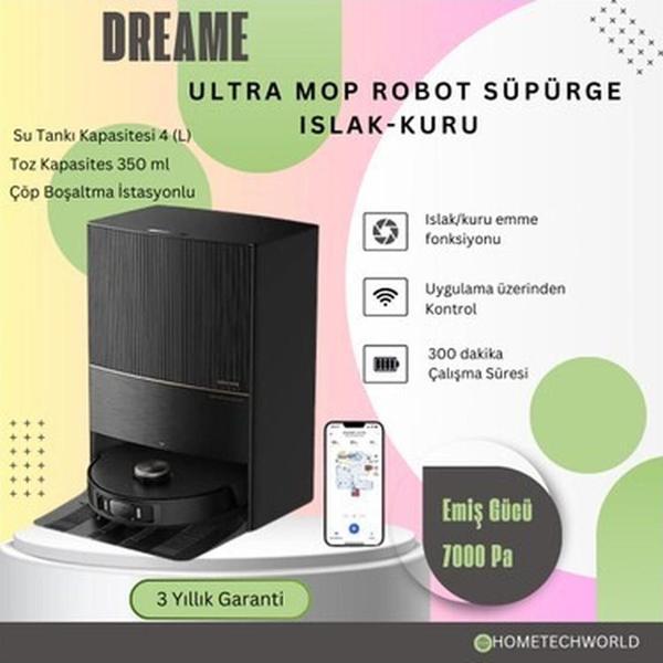 Dreame Otomatik Paspas Çıkarma ve Kaldırma, Yıkama ve Kurutma, 7000PA Emiş Gücü Robot Süpürge - Image 1