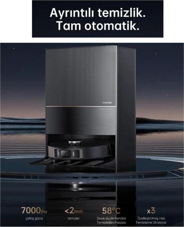 Güçlü Vormax Emiş Sistemi Ultra Mop Robot Süpürge Siyah - Image 1