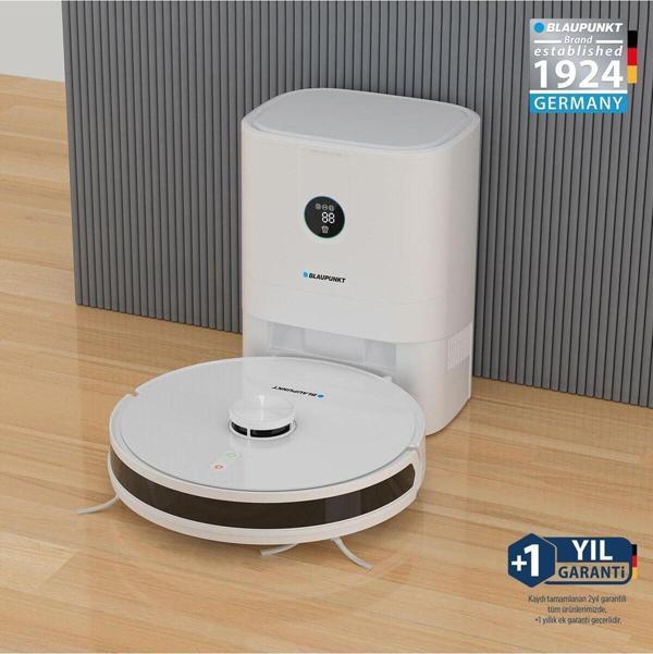 S40 Robomaster Çöp Istasyonlu Akıllı Robot Süpürge Beyaz - Image 1