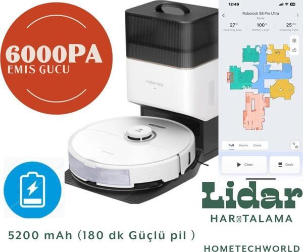 Ultra Lüx Çöp İstasyonlu Akıllı emiş silecek robotu istasyonlu Robot Süpürge - Image 1