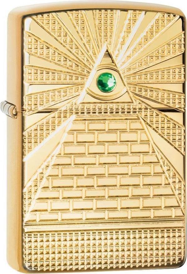 Zippo Eye Of Providence Design Armor Case Gold Çakmak - Image 1