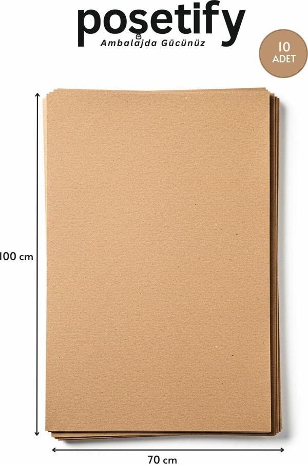 Poşetify Düz Kraft Paketleme Kağıdı 10’Lu | 70X100 Cm | Çok Amaçlı Ambalaj Kâğıdı - Image 1