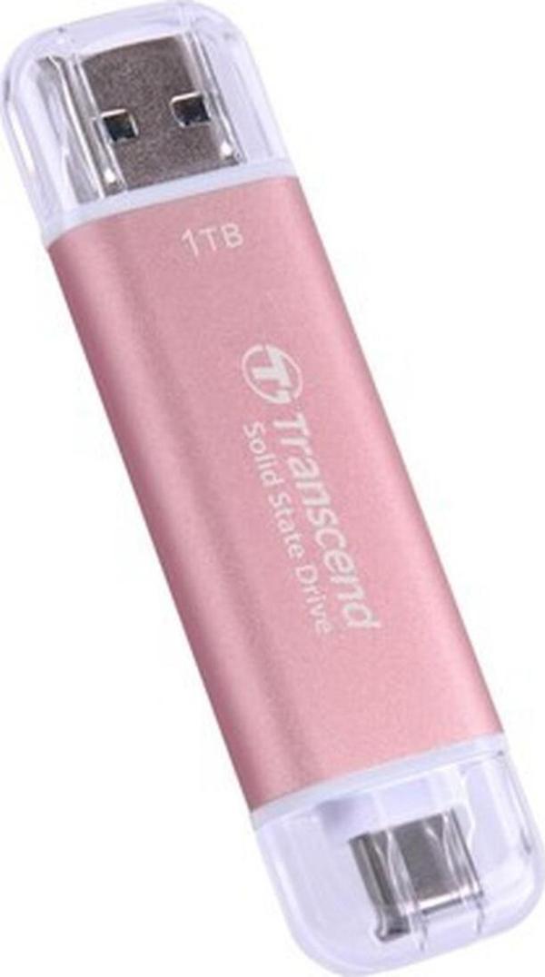 Transcend TS1TESD310P 1tb Usb/type-C 10GBPS Taşınabilir Harici SSD - Pembe - Image 1