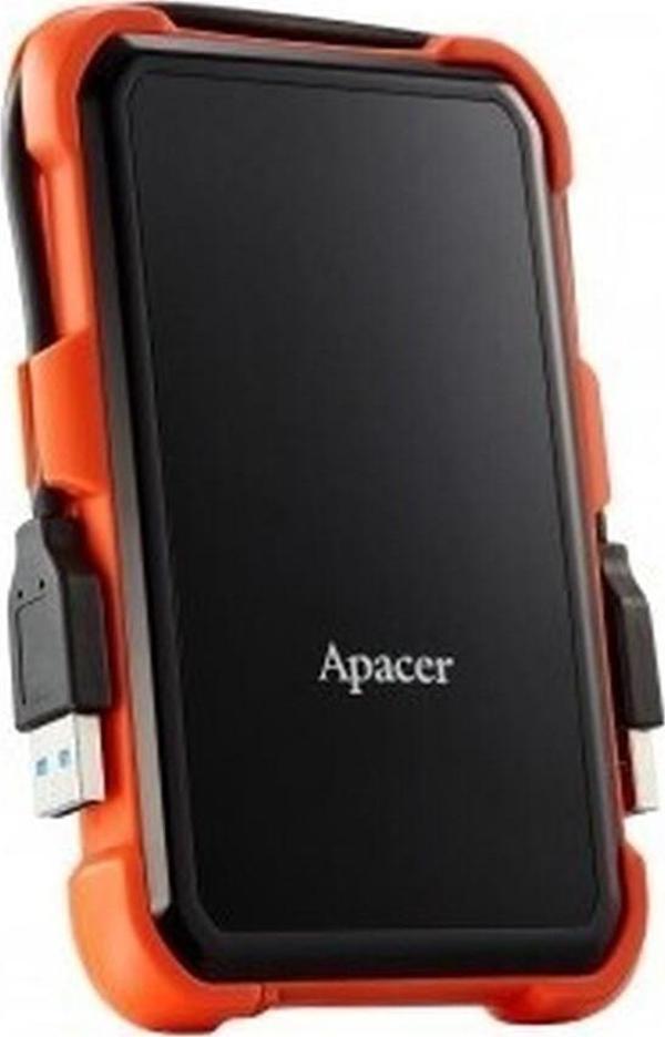 Apacer AC630 Siyah-Turuncu 1 Tb Askeri Sınıf Darbeye Dayanıklı 2.5" USB 3.1 Taşınabilir Harddisk (AP1TBAC630T-1) - Image 1