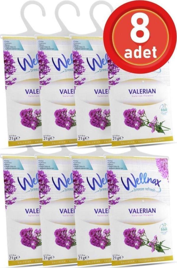 Wellnax Breeze Refresh 8 Adet Wellnax Oda Kokusu Dolap Çekmece Araç Kokusu Valerian Koku Kesesi - Image 1