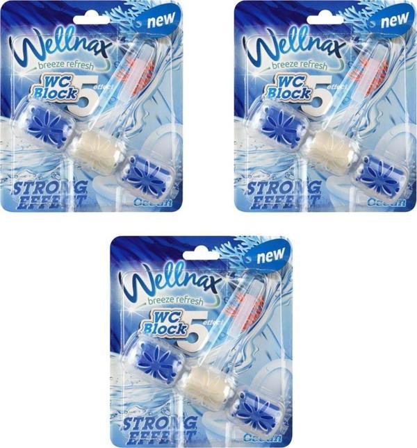 Wellnax Wc Blok Okyanus Kokulu 57 Gr 3 Adet - Image 1