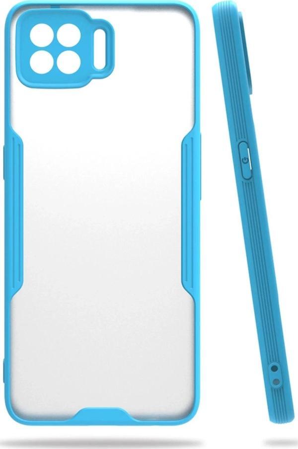 Oppo A73 Kılıf Platin Silikon - Mavi - Image 1