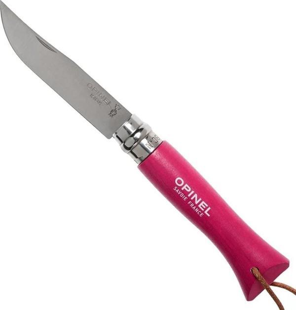 Opinel Inox No 6 Gürgen Saplı Paslanmaz Çelik Trekking Çakı - Fuşya - Image 1