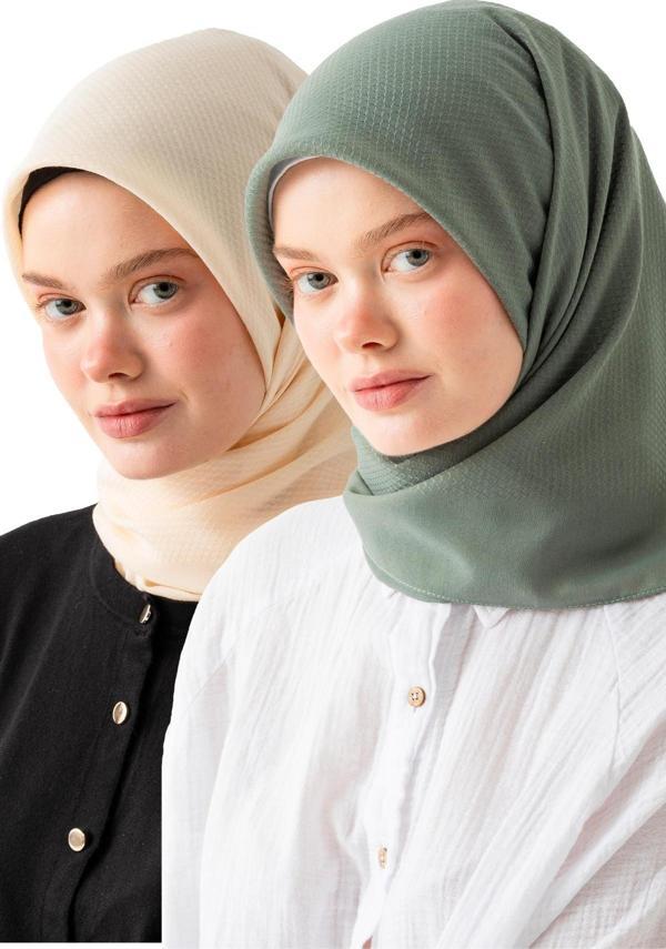 2 ADET Soft Pamuk Jakarlı Eşarp – Doğal Dokulu, Hafif ve Nefes Alan Kumaş- Bambu Kraş Eşarp Yumuşak Dokulu Düz Renk Eşarp, Tesettür Eşarp - Image 1