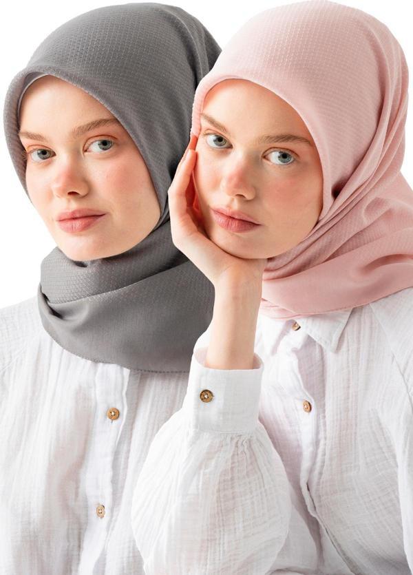 2 ADET Soft Pamuk Jakarlı Eşarp – Doğal Dokulu, Hafif ve Nefes Alan Kumaş- Bambu Kraş Eşarp Yumuşak Dokulu Düz Renk Eşarp, Tesettür Eşarp - Image 1