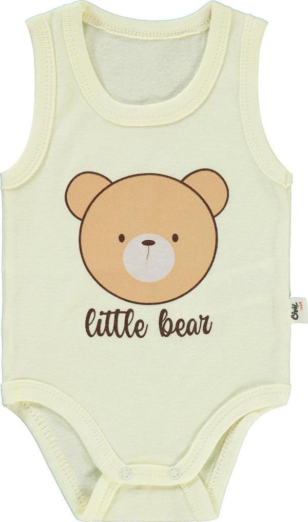Civil Baby Erkek Bebek Çıtçıtlı Badi 1-36 Ay  Fil Dişi - Image 1